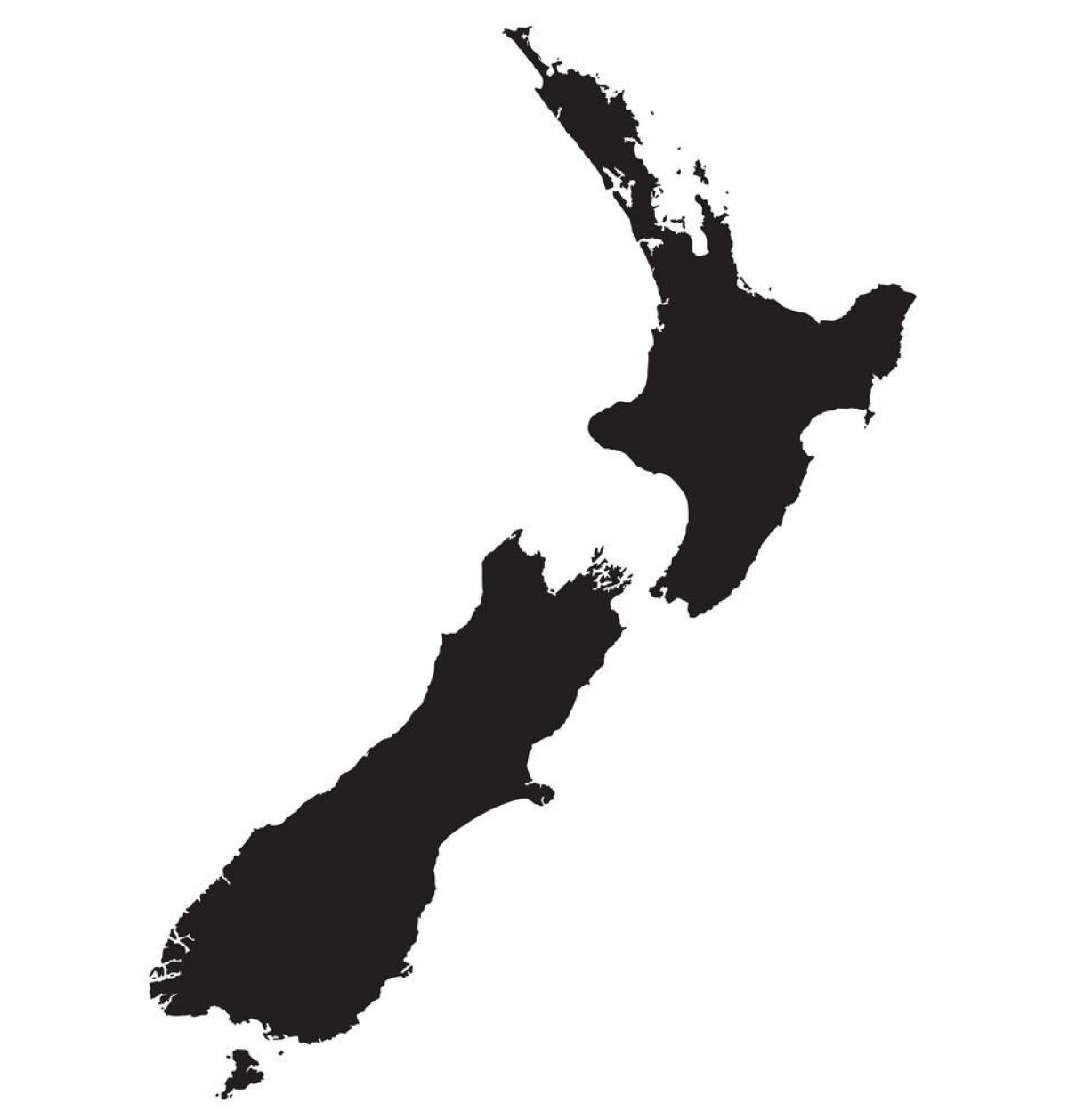векторная карта Новой Зеландии